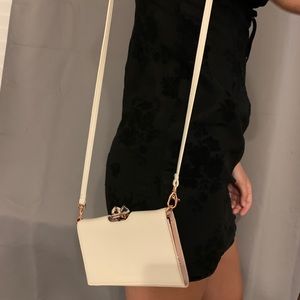 Ted Baker white leather crossbody bag